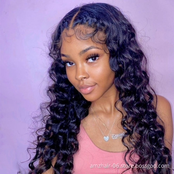 Wholesale Full Loose Deep Hd Lace Front Human Hair Wigs Cheap Raw Brazilian Virgin Glueless Lace Frontal Wigs for black women